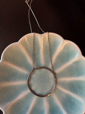 Sterling Silver Duomo Circle Pendant Necklace